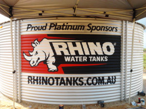 rhino water tank sign