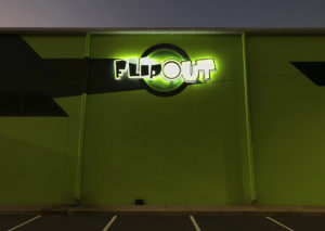 flipout_illuminated 3d logo