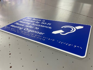 customised acrylic braille signage